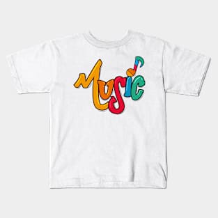 music lettering Kids T-Shirt